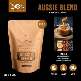 เมล็ดกาแฟ Aussie Blend คั่วกลาง ขนาด 250g.