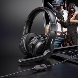 hoco W21/ W103 Gaming Headphones  หูฟังครอบหู มีไมค์ ฟังเพลงได้ คุยโทรศัพท์ได้ สำหรับเล่นเกมส์หรือเรียนออนไลน์