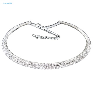 b_argon399 Rhinestone Neck Collar Women Collar Choker Charming for Party Dating Wedding