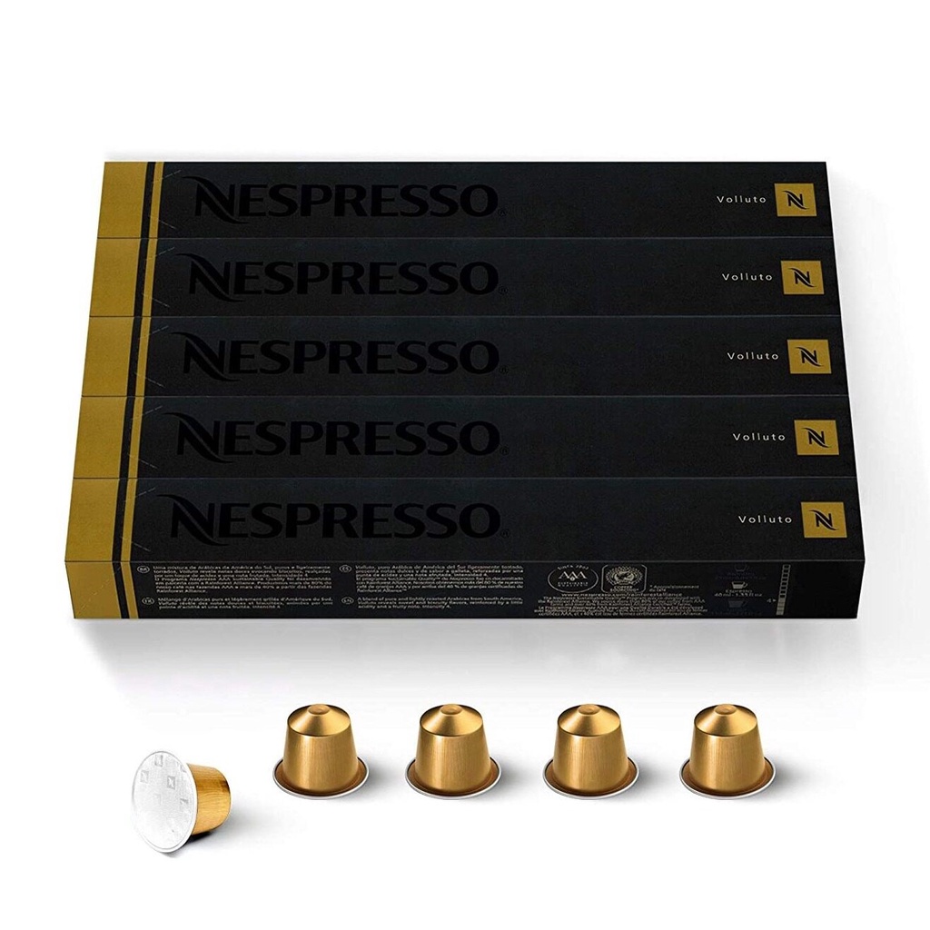 Nespresso Espresso & Lungo VOLLUTO Ground Coffee Capsule เนสเพรสโซ ลุงโก วอลลูโต้ แคปซูล 50Capsules