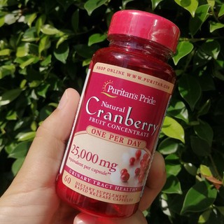 สารสกัดแครนเบอร์รี่เข้มข้น One A Day Cranberry 25,000 mg 60 Capsules (Puritans Pride®) บรรเทาอาการทางเดินปัสสาวะอักเสบ