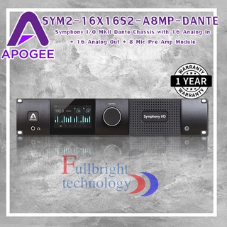 Apogee SYM2-16X16S2-A8MP-DANTE : Symphony I/O MKII Dante Chassis with 16 Analog In + 16 Analog Out ประกันศูนย์ไทย 1 ปี