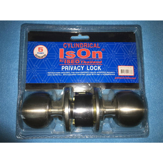 ลูกบิดประตูห้องน้ำ IsOn 8012 ss-bk แพ็ค(DR100)	(ไม่ต้องใช้กุญแจไข)