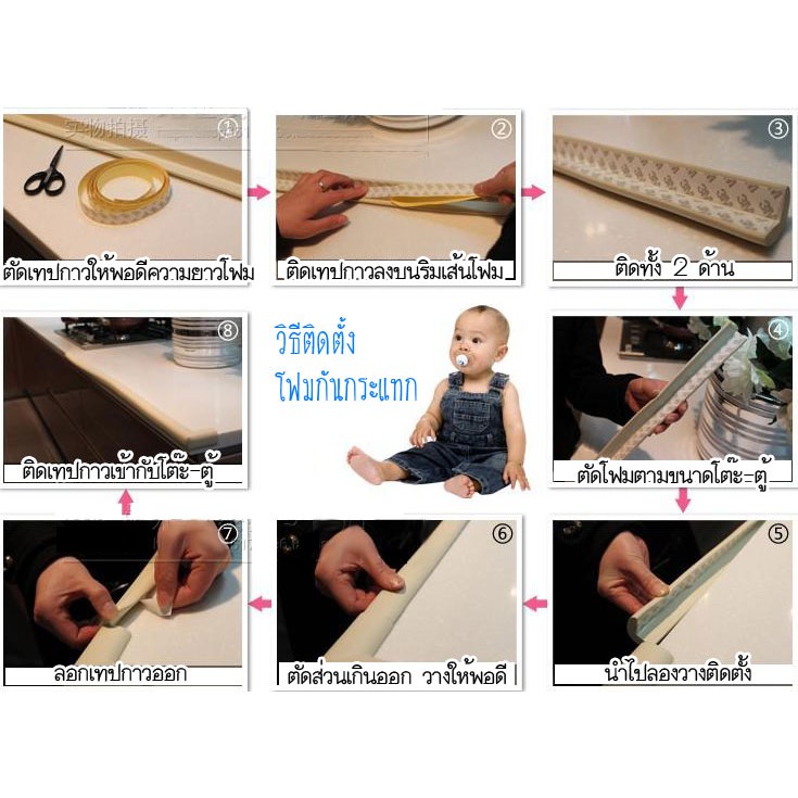 เส้นยางกันกระแทกยาว2เมตร รูปตัว L แบบหนานุ่ม - รูปที่ 4