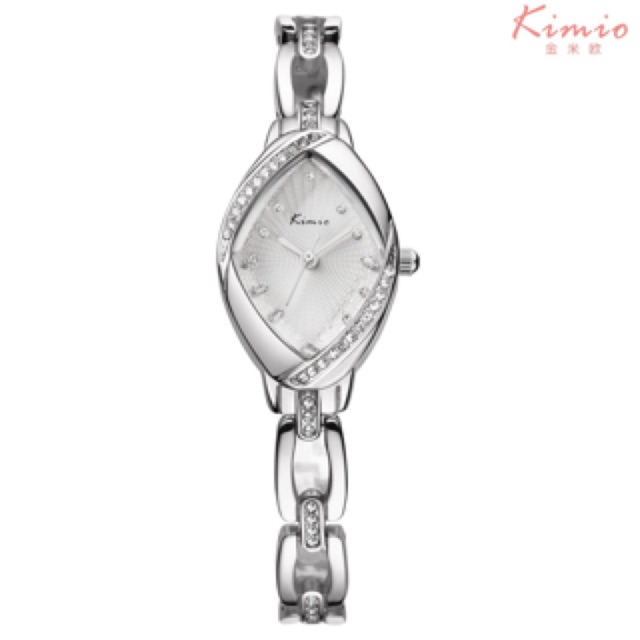 Kimio นาฬิกาข้อมือผู้หญิง สายสแตนเลส รุ่น KW560 สีเงิน มีสินค้าพร้อมส่ง