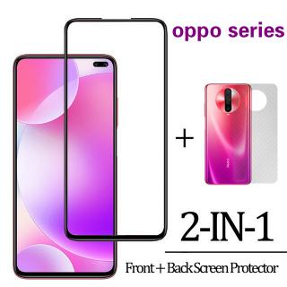 2 in 1 oppo Reno2/2F Realme C3 3 5 6 pro A9 2020 A5 2020 ฟิล์มกระจกนิรภัยป้องกันรอยสําหรับ Tempered Glass Film