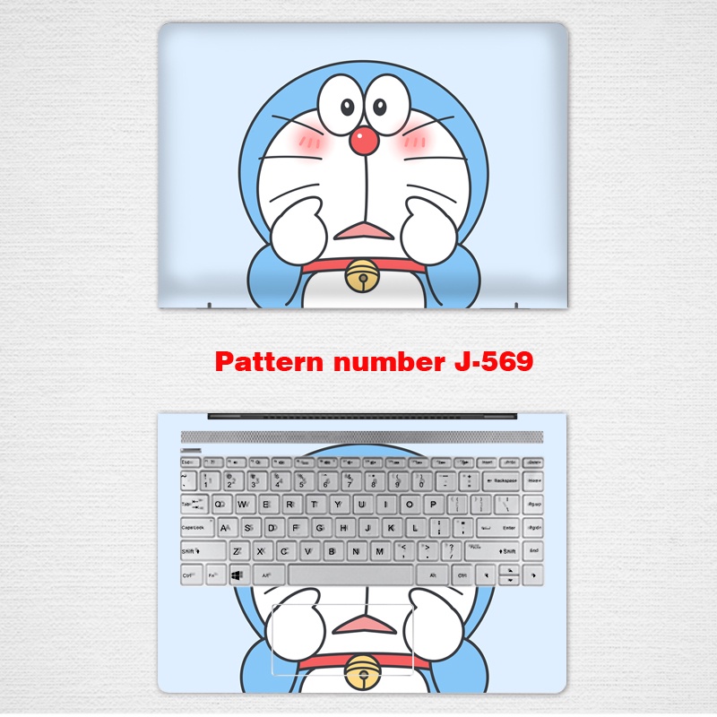 สติกเกอร์ติดแล็ปท็อป มีกาวในตัว ลาย Doraem สําหรับโน้ตบุ๊ก Dell Inspiron 5405 5300 5301 Latitude E7250 12 13 14 15.6 นิ้ว 2 ชิ้น
