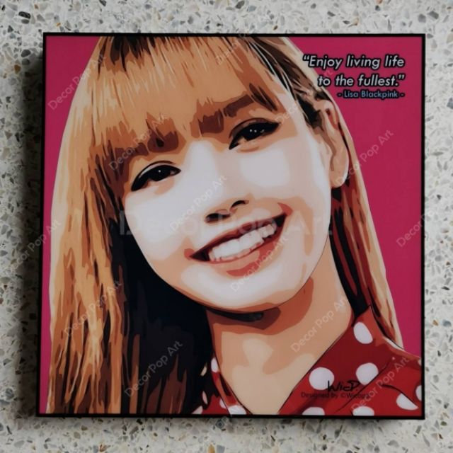 DECOR POP ART Lisa Blackpink รูปแต่งบ้าน home decor รูปติดผนัง ของแต่งบ้าน แต่งคอนโด แต่งห้อง แต่งร้