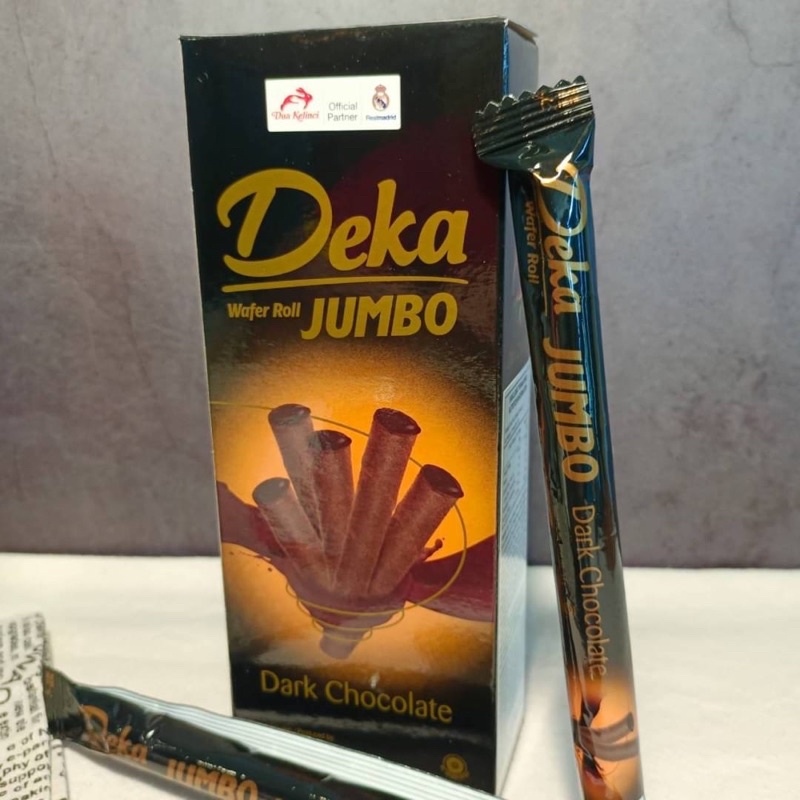 🍫 Deka Jumbo Wafer Roll Dark Chocolate เวเฟอร์แท่ง สอดไส้ช็อกโกแลต(มาเลย์)