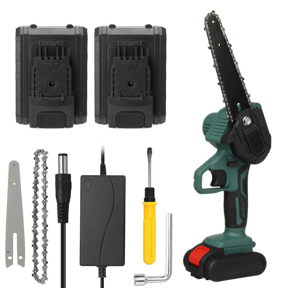6 Inch Cordless Electric Saw Pruning ChainSaw Garden Tree Logging Trimming Saw Power Tools For
