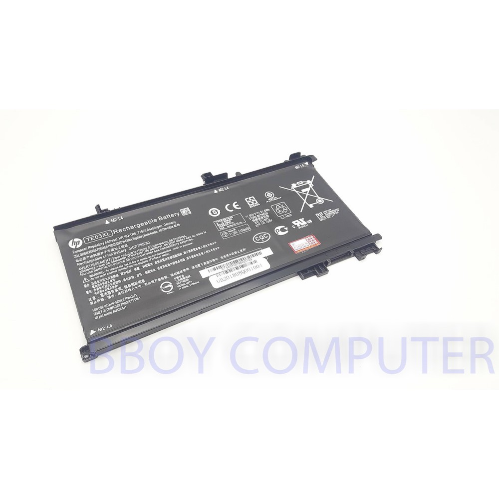 HP Battery แบตเตอรี่ ของแท้ HP TE03XL Pavilion 15 UHD OMEN 15-BC015TX 15-AX000 15-BC