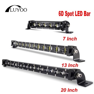 LUYOO ตัวสะท้อนแสง 6D 7 นิ้ว 30W 14 นิ้ว 60W 20 นิ้ว 90W 26 นิ้ว 120W 32 นิ้ว 150W LED Light Bar แถวเดี่ยว Spot Combo Beam