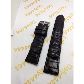 สายนาฬิกาหนังจระเข้แท้ส่วนกระดูกขนาด 22 mmแถม บัคเคิ้ล
