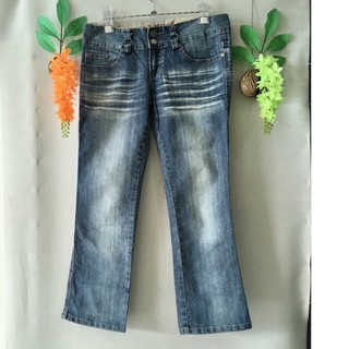 กางเกงยีนส์ FreePartyJeans เอว30,เป้าลึก8,สะโพกฟรี-38,ยาว32.5 มือสองญี่ปุ่น สวยใหม่มาก