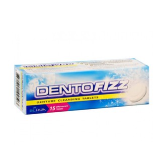 Dentofizz เม็ดฟู่ ทำความสะอาด ฟันปลอม รีเทนเนอร์ กลิ่นสเปียร์มินต์ 15 เม็ด 03568