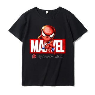 ราคาต่ำสุด!! เสื้อแขนสั้น ผ้าฝ้าย ลาย Avengers Marvel Spider- Venom Iron สีดํา#39; s Clothing s ropa เสื้อยืดผู้ชายS-5XL