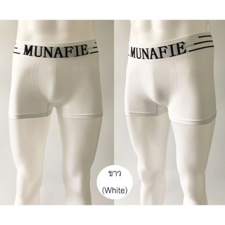 421161 กางเกงในชาย บ็อกเซอร์ Munafie สีขาว เอว 28"-44"