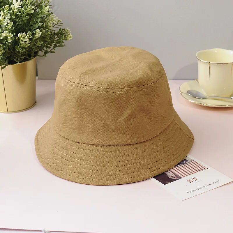 พร้อมส่ง หมวกปีกรอบทรงสวยผ้าหนา Bucket Hat หมวกสีพื้น