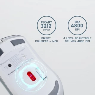 Nubwo เมาส์เกมมิ่งไร้สาย รุ่น NM-89W 2.4G/Bluetooth5.1 RGB ปรับ DPI ได้ แถมสายชาร์จ รับประกัน 1 ปี