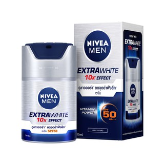 Nivea นีเวีย เมน เอ็กซ์ตร้า ไวท์ เซรั่ม เอสพีเอฟ 50 50 มล.