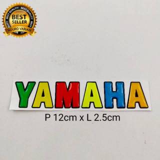 สติกเกอร์ตราสัญลักษณ์ สติกเกอร์ยาง ลายนูน 3D YAMAHA ประเทศไทย สีไทย babylook piurmonthai