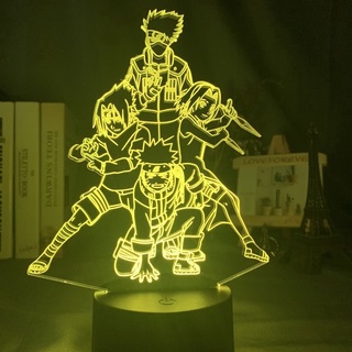 โคมไฟ LED รูปนารูโตะ 7 Uzumaki Naruto Sasuke Sakura Kakashi 3D สําหรับตกแต่งห้องนอนเด็ก