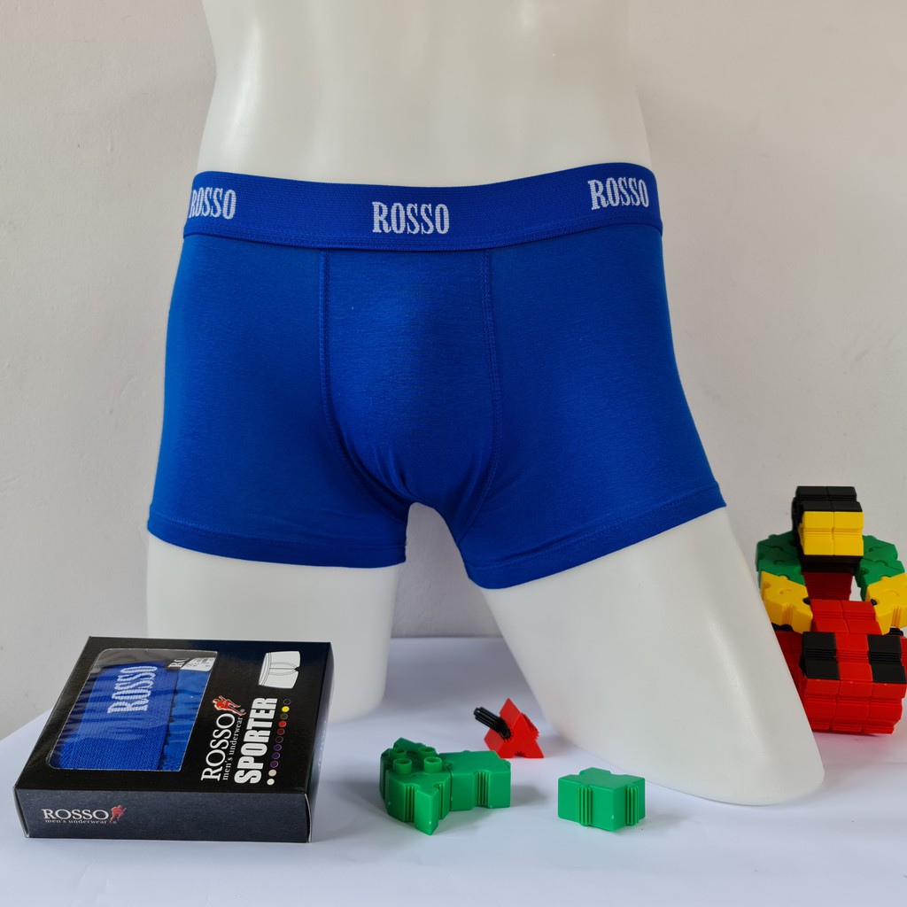 ROSSO SPORTER ชั้นในชายทรง Trunks โชว์ยาง Cotton รุ่น TC-03340
