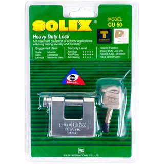 กุญแจลูกปืน SOLEX CU -50 50 มม.SOLEX 50MM CU -50 CR PADLOCK