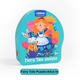 จิ๊กซอว์สโนว์ไวท์ 36 ชิ้น Fairy Tale Puzzle-Alice In Wonderland Mideer