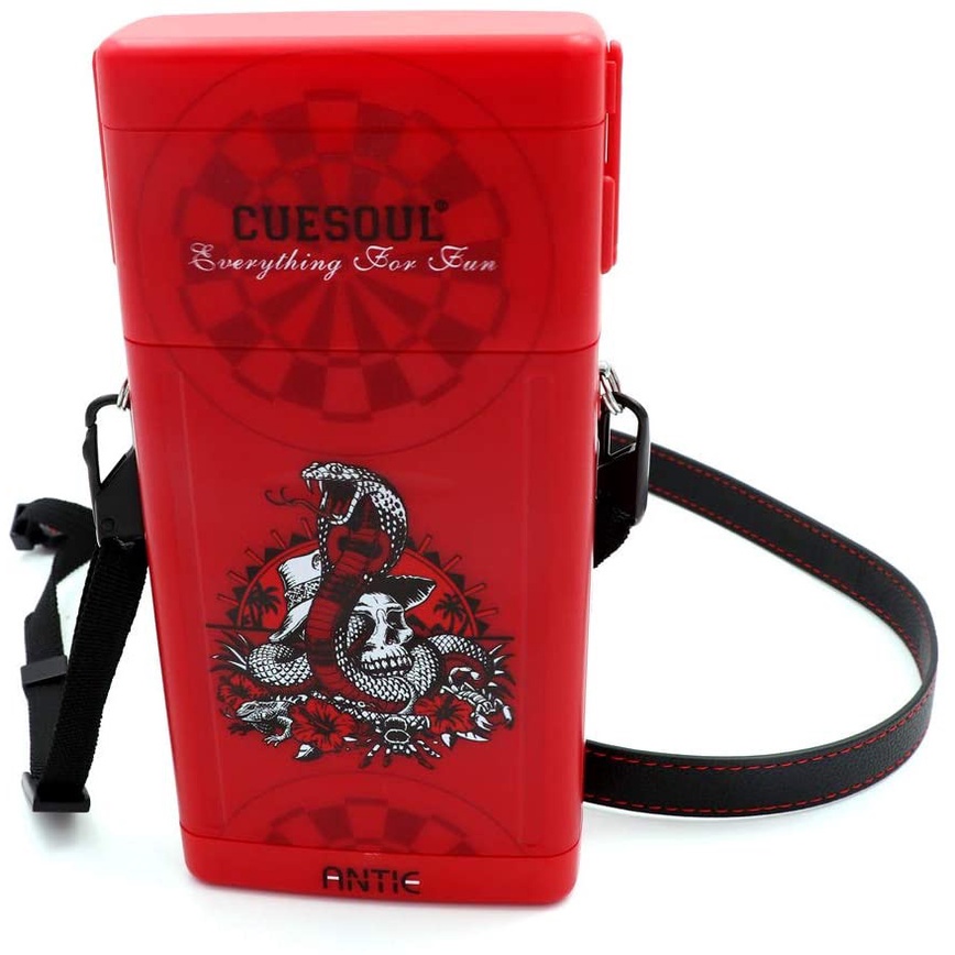 CUESOUL ANTIE Hard Dart Case,Holds 6 Steel Tip Darts/Soft Tip Darts & Extra Dart Tips