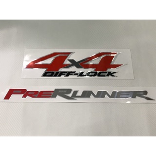 สติ๊กเกอร์ดั้งเดิมรถ 4x4 DIFF-LOCK / Prerunner ติดข้างท้ายรถกระบะ TOYOTA REVO