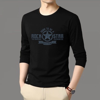 ⭐TL-410⭐ เสื้อยืดแขนยาวแฟชั่นสาวหนุ่มเรียบง่าย ใส่สบาย ลายกา…