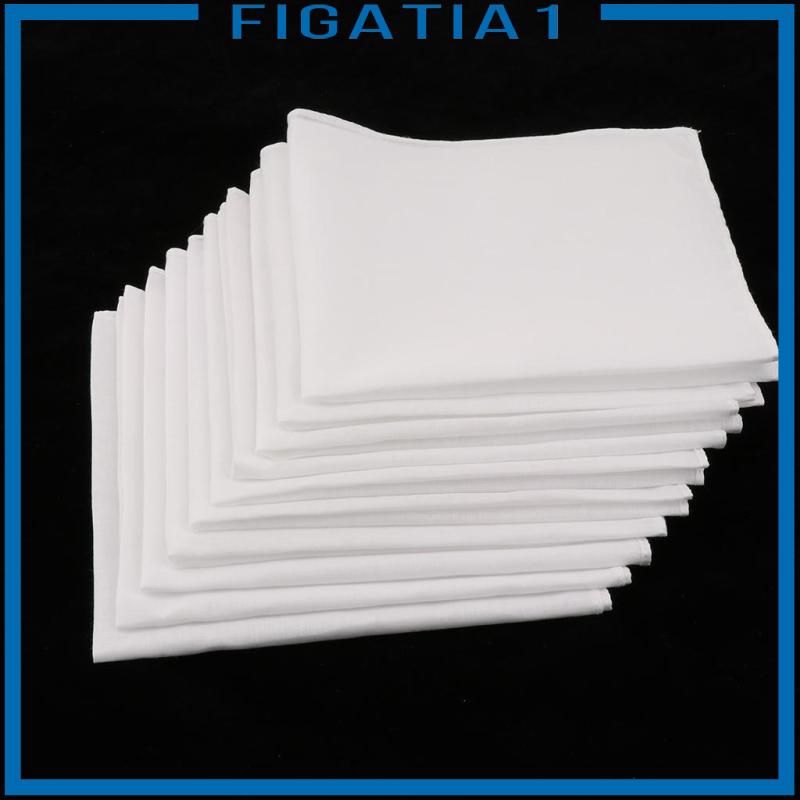 10 ชิ้น ผู้ชาย สีขาว 100% นุ่มพิเศษ ล้างทําความสะอาดได้ Hanky