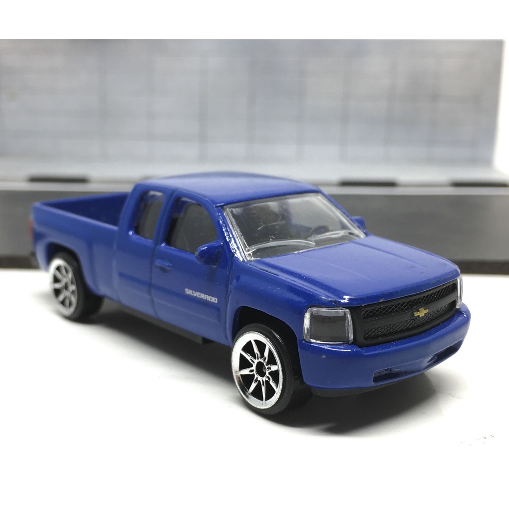 Majorette Chevrolet Silverado - Left Wipers - Dark Blue Color /Wheels 8S /scale 1/71 (3 inches) no P