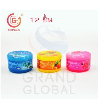 Triple-G air freshener gel น้ำหอม เจล ปรับอากาศ เจลหอม เจลปรับอากาศ ดับกลิ่น อับ ชื้น 75 กรัม ( 12 ชิ้น) น้ำหอมติดรถยนต์