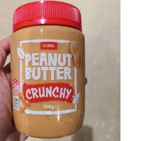 Coles Crunchy Penut Butter เนยถั่วลิสงชนิดบดหยาบ500 g.