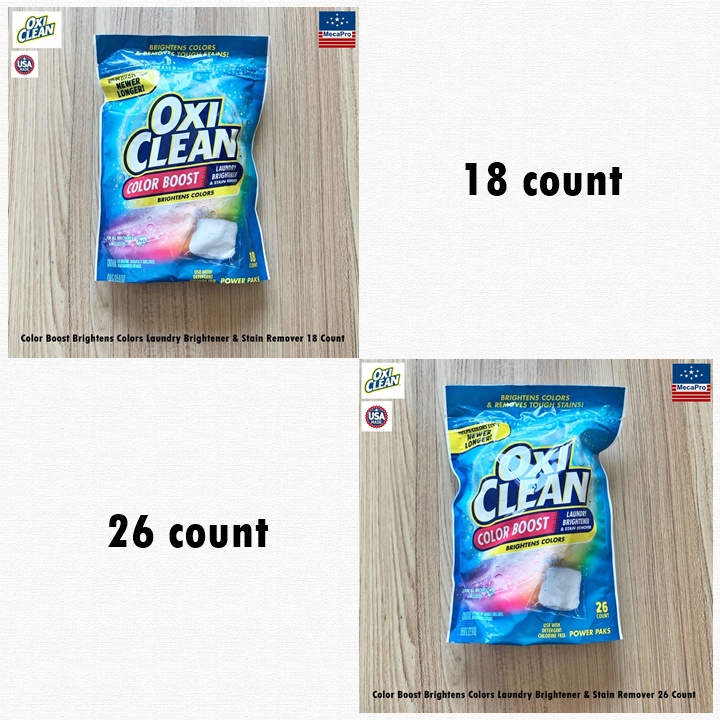 OxiClean® Color Boost Brightens Colors Laundry Brightener & Stain Remover 18 or 26 Count เม็ดซักผ้า 