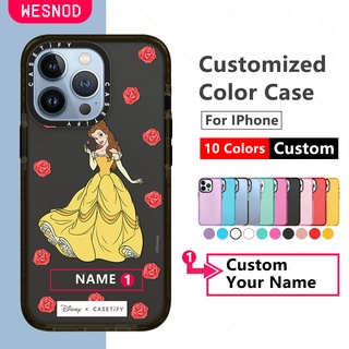 [Customized Name] เคสโทรศัพท์มือถือแบบนิ่ม Tpu ใส กันกระแทก ลายการ์ตูนเจ้าหญิงดิสนีย์ Belle แฟชั่น สําหรับ Iphone 12 Pro 13 Mini Xs Max X Xr 7 8 Plus 11 Caseยี่ห้อtifyใสขอบเรียบโทรศัพท์มือถือฝาปิด