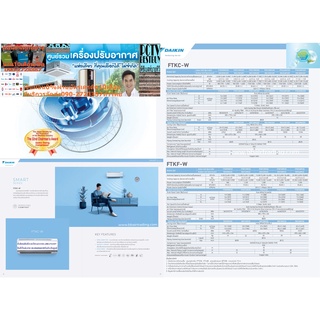 DAIKINเครื่องปรับอากาศ16000BTU-FTKCWVฟอกอากาศฝุ่นPM2.5เบอร์5INVERTERระดับ1ดาวSEERสูง21.13แถมFREEเครื่องฟอกอากาศฝุ่นPM2.5