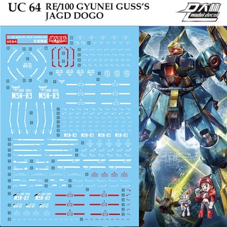 ดีคอลน้ำ [D.L. Darlin] UC64 GYUNEI GUSSS JAGD DOGO RE/100 Water Decal UC 64