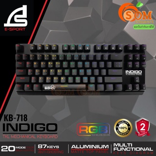 🔥โค้ดลด🔥(KB-718) KEYBOARD (คีย์บอร์ด) SIGNO INDIGO TKL MINI RGB (FULL KEY)(BLUE/RED SWITCH) 2 ปี *ของแท้