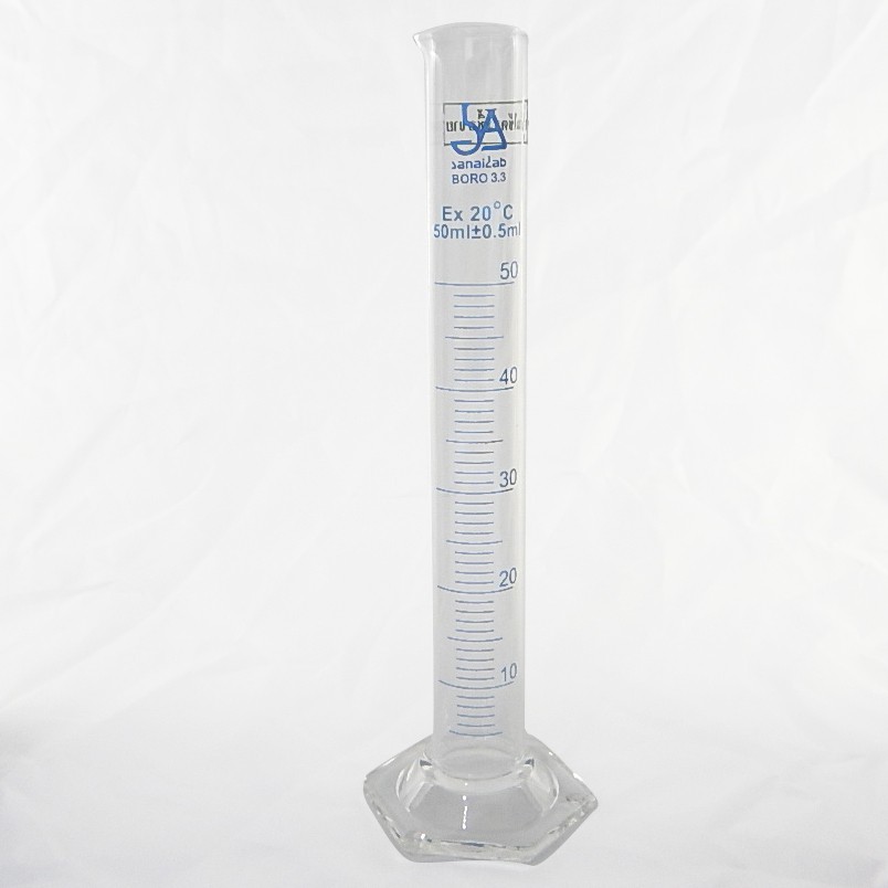 กระบอกตวงแก้ว 50 มิลลิลิตร (Measuring Cylinder 50 ml.)