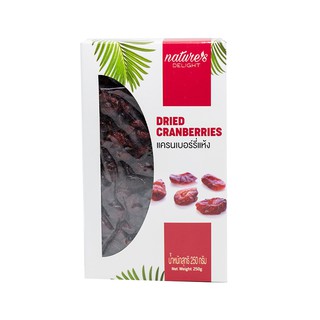 🔥สินค้าขายดี!! เนเจอร์ส ดีไลท์ แครนเบอร์รีอบแห้ง 250 กรัม Natures Delight Dried Cranberries 250 g