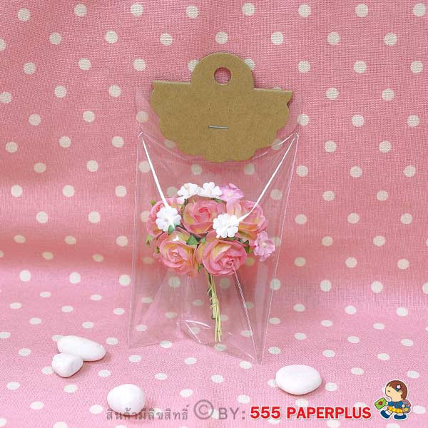 555paperplus กระดาษปิดปากถุงขนม(50ชิ้น) 2.5-3.5นิ้ว ใช้กับถุงจีบ4.5x7, 5x8, 6x9, 7x11นิ้ว ไม่รวมถุง BK16/BK0