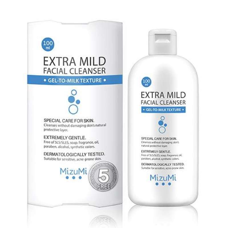 mizumi extra mild facial cleanser 100 ml.