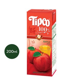 TIPCO น้ำแอปเปิ้ล Apple juice 100% ขนาด 200 มล.