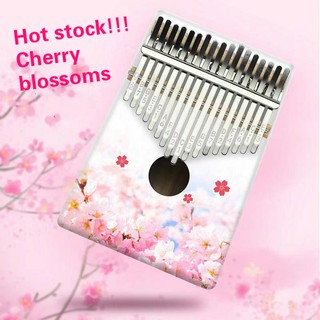 【COD】Ready Stock คาลิมบ้า คาลิมบา 17 คีย์ Kalimba 17 Key Pink Color Painting Musical Instrument Keyboard Piano Gift Kid Beginner