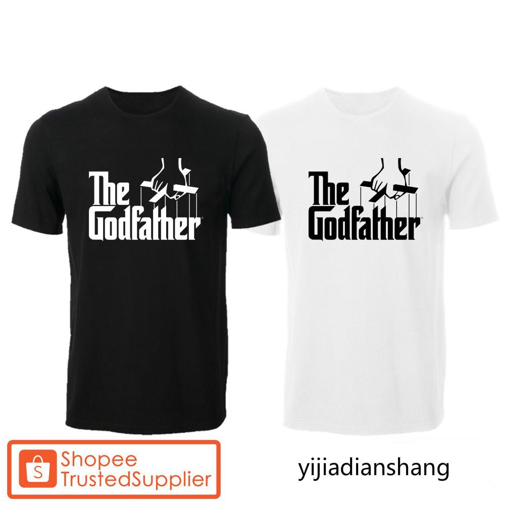 เสื้อยืด oversize แฟชั่นเกาหลี สไตล์เกาหลี The Godfather Unisex Short Sleeve Fashion Casual T-shirt gH3i