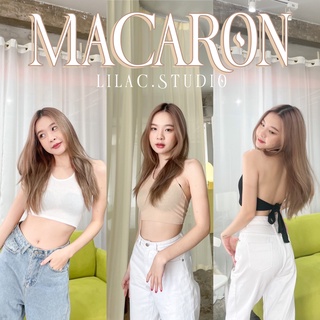 เสื้อคล้องคอ เสื้อผูกหลัง [*มี5สี] ผ้า Rib นุ่มนิ่ม ใส่สบาย LILAC.STUDIO 💕  LL01 - MaCaRon