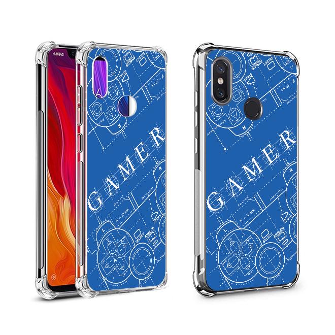 เคส สำหรับ Xiaomi Mi 8 Anti-Shock Protection TPU Case [Gamer Illustration Blue]